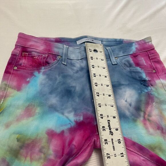 Joe’s Tie Dye Skinny Ankle Nadeen Destroyed Denim Jeans Size 29 - Picture 3 of 10